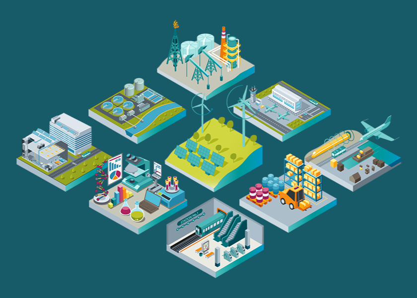 Isometric Industry Style by Laszlo Foldvary