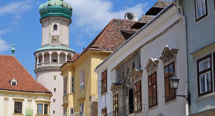 Aerial view of San Francisco city streets