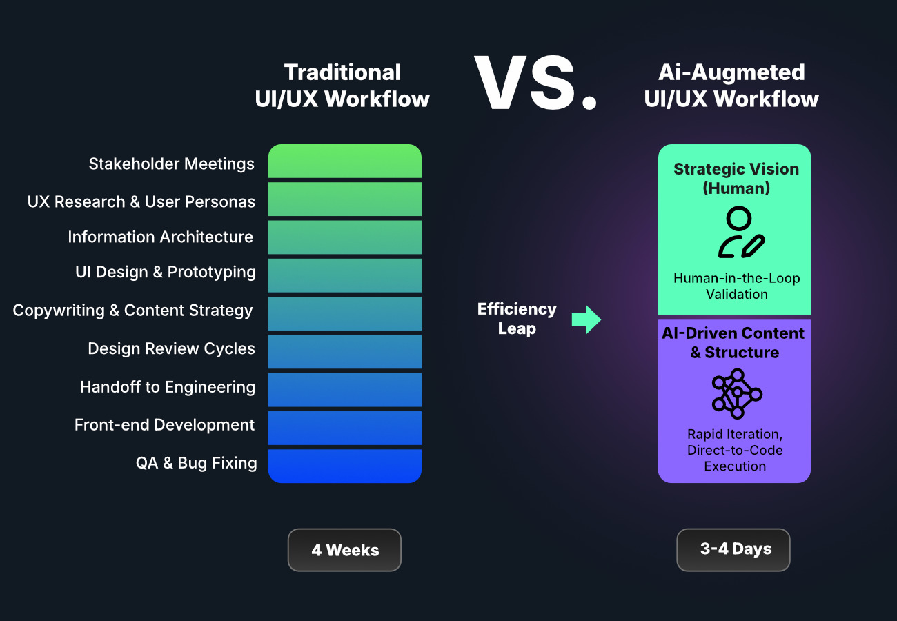 Traditional vs. AI-Augmented Workflow Comparison